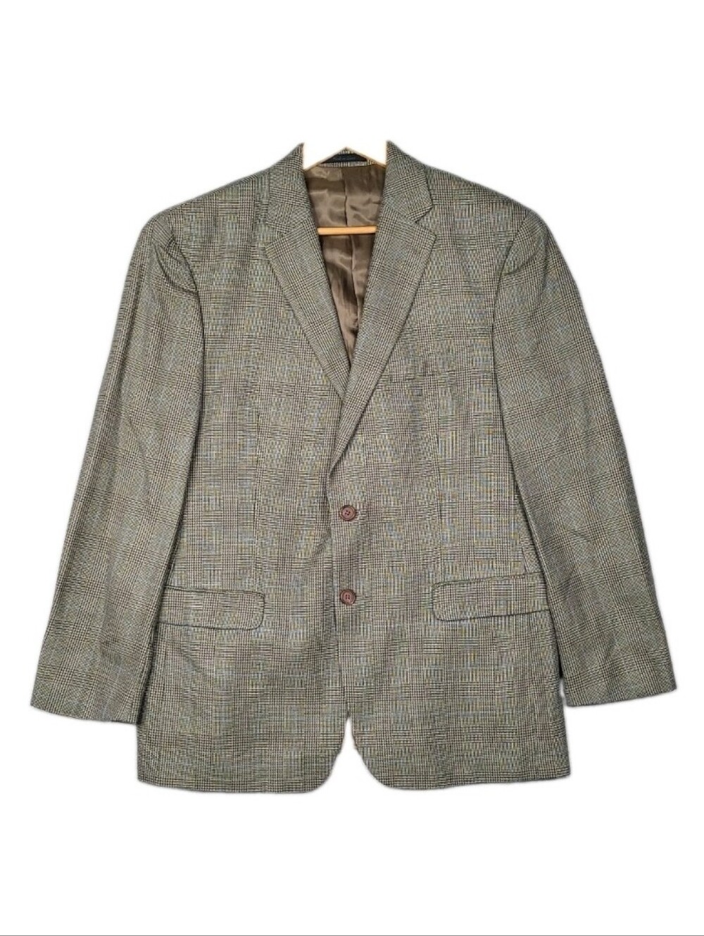 Lauren Ralph Lauren Blazer Mens 42R Glen Plaid Wool Silk Blend Sport Coat Jacket